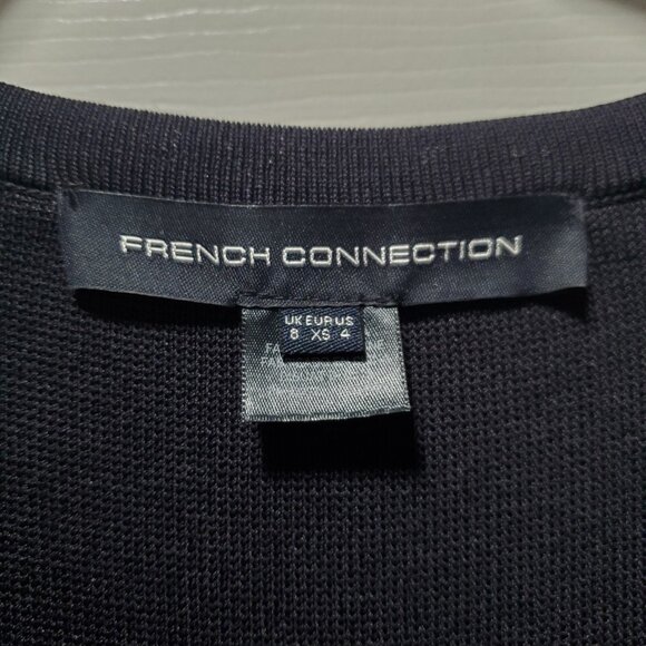 French Connection Beth Ruffle Hem Knitted Dress | Size 4 - Picture 6 of 7